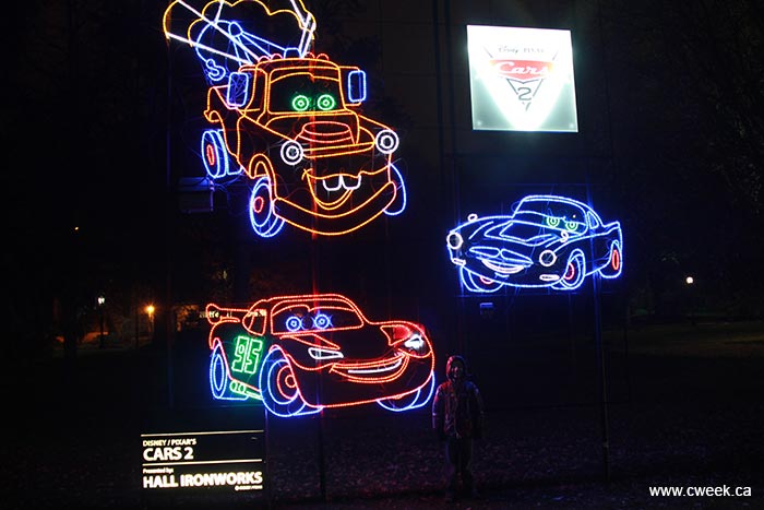 Cars 2 at Winter Festival of Lights