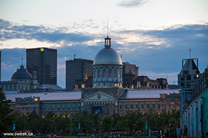Sunset in downtown Montreal