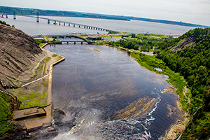 A beautiful sight from Quebec City waterfall