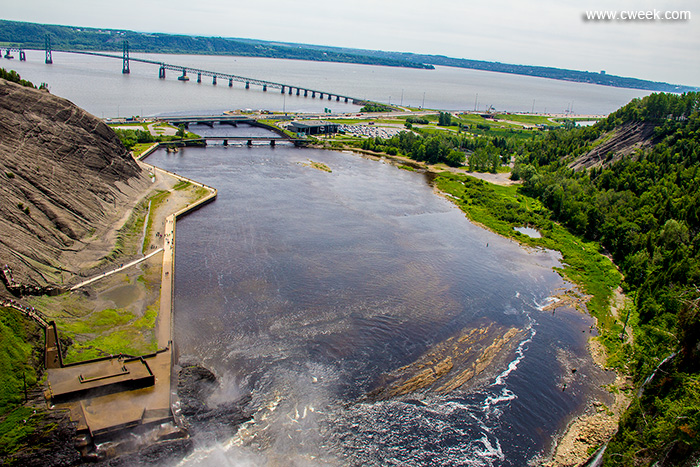 A beautiful sight from Quebec City waterfall